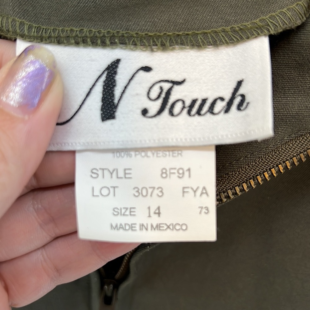 N TOUCH VINTAGE BLAZER SHOULDER PADS FULL ZIP 14 XL - Picture 11 of 11
